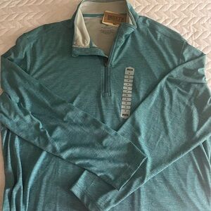 Duluth Trading Co. Blue and Gray Pullover